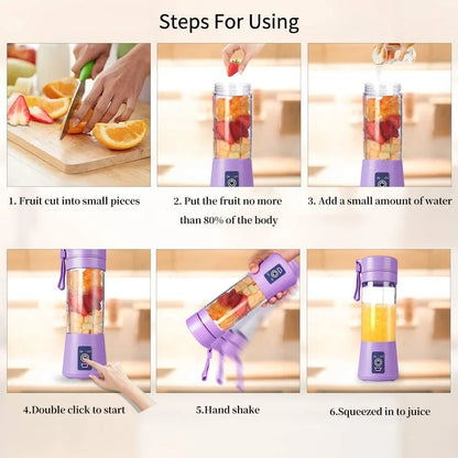 Juice On-the-Go: The Portable Mini Electric Juicer That Makes Smoothies So Easy, Even Your Grandma Could Do It!